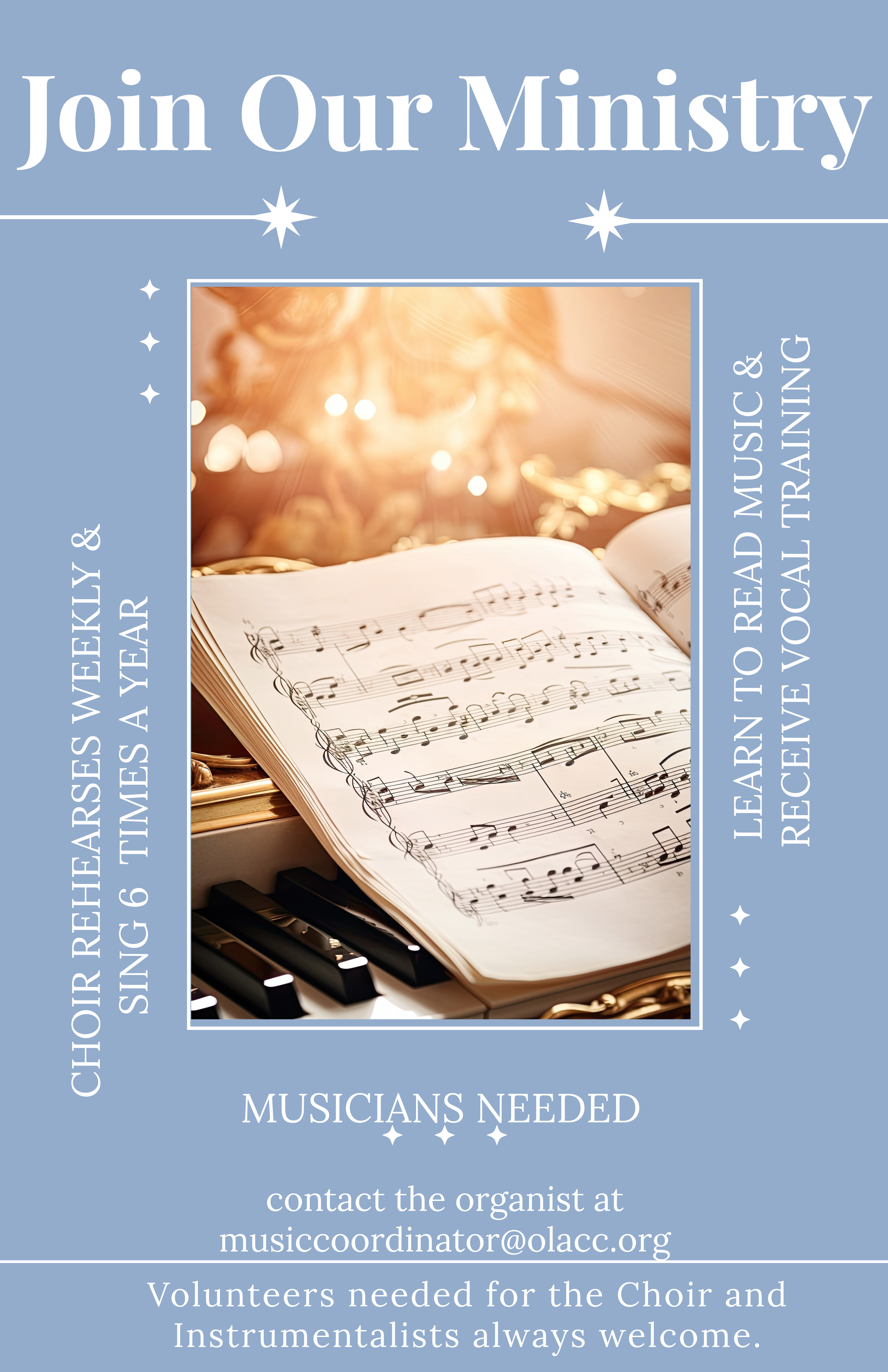 OLA Music Ministry &mdash; an invitation to lift your voice in song