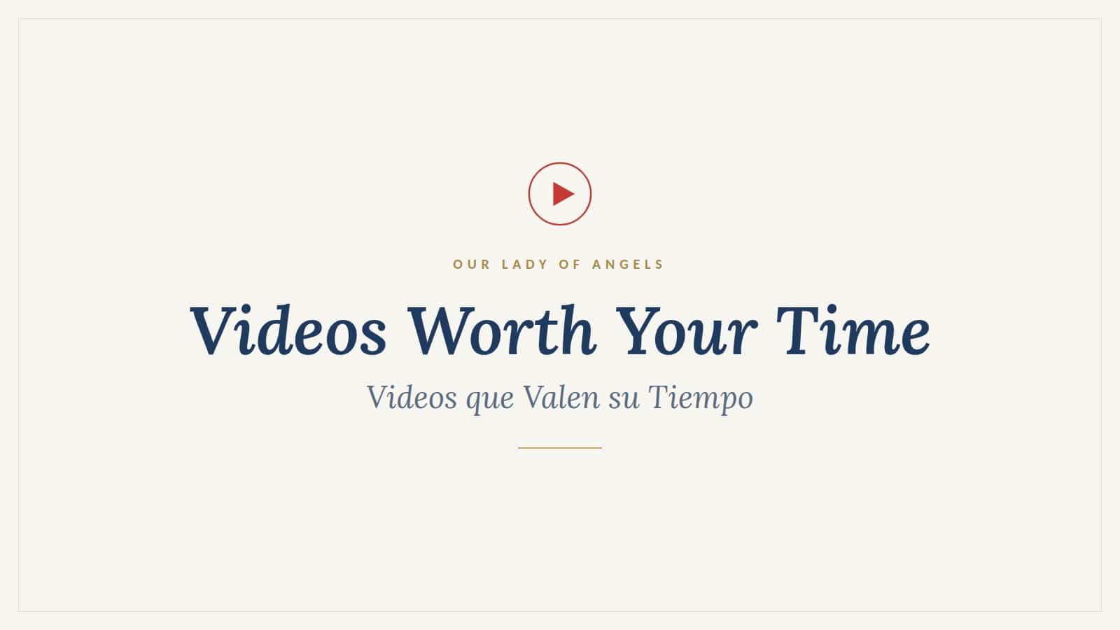 Videos Worth Your Time